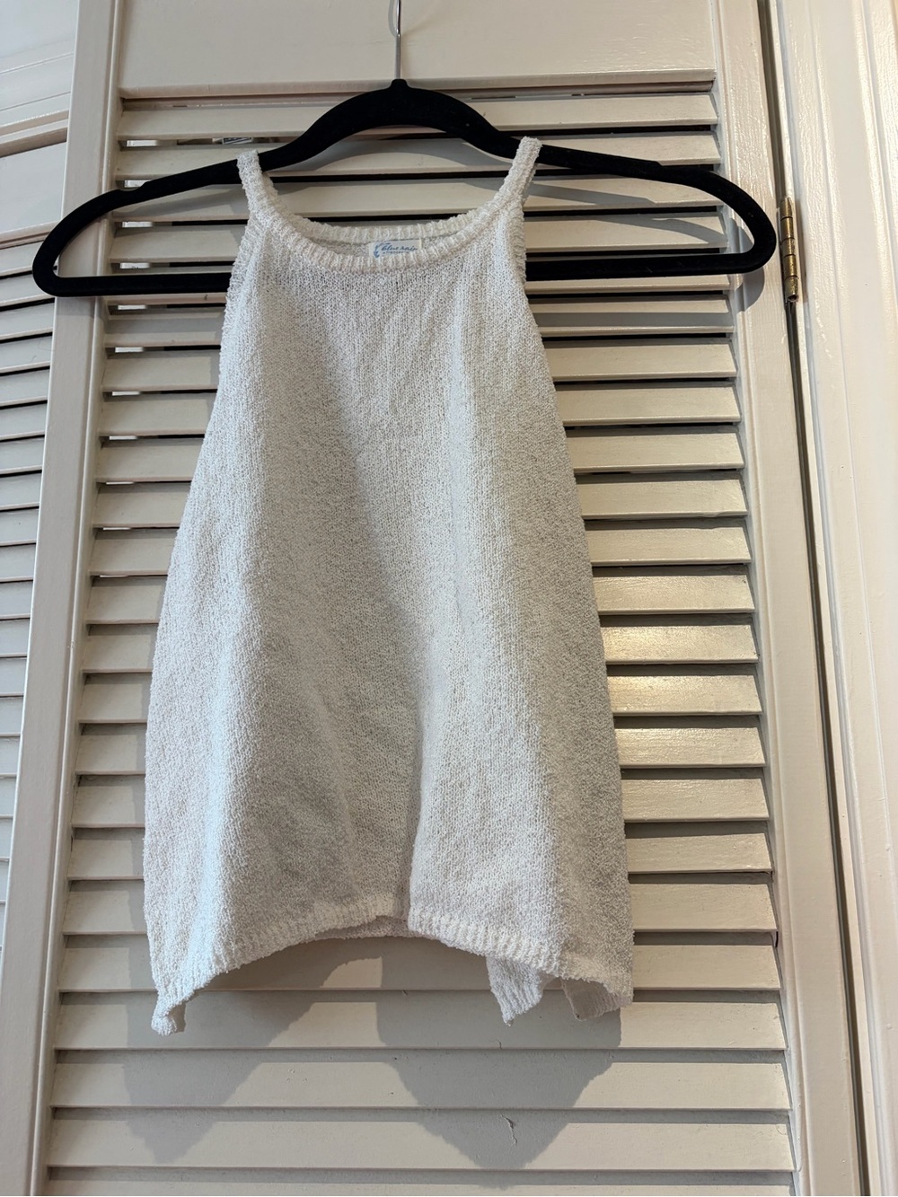Light Cream Knit Halter Sweater Tank